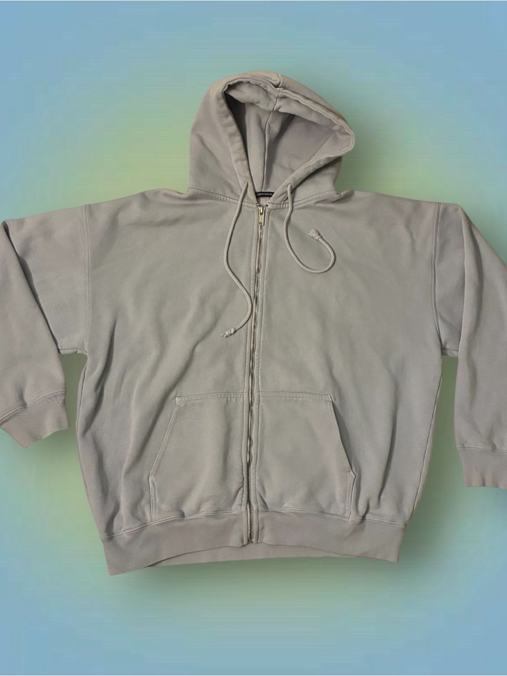 Brandy Melville Periwinkle Oversized Zip-Up Hoodie